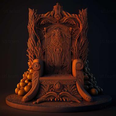 3D model The Amber Throne game (STL)